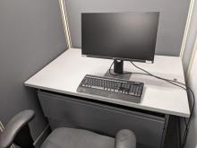 Photo of monitor and keyboard