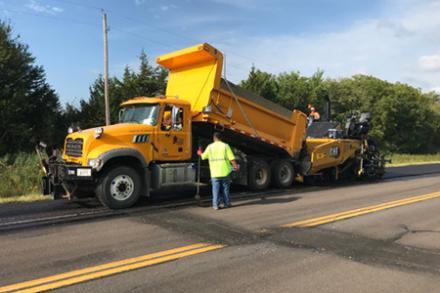 First Overlay - Laying Asphalt on Road