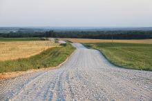 A remote road in Estonia